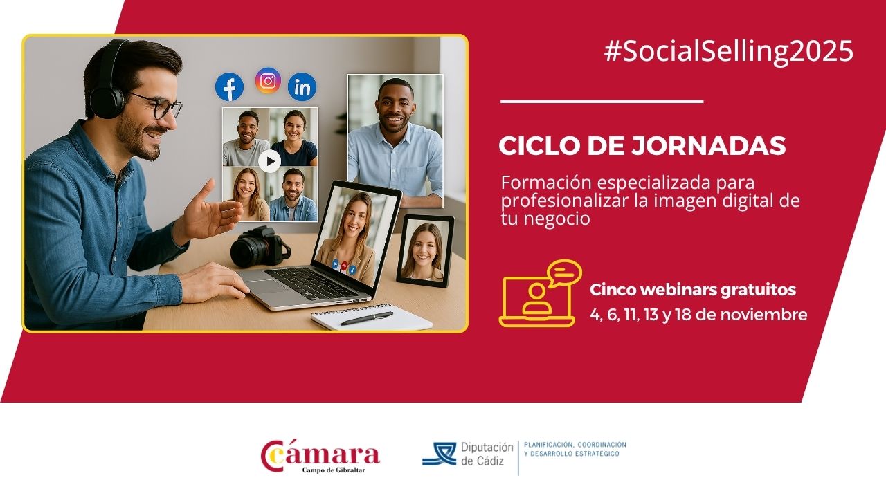 Ciclo de webinars gratuitos de social selling 2025 de Cámara de Comercio